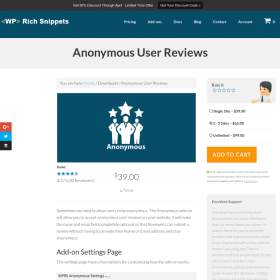 WP Rich Snippets Anonymous User Reviews