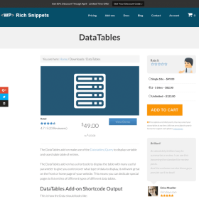 WP Rich Snippets DataTables