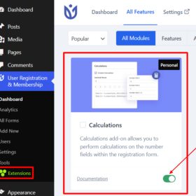 User Registration Calculations