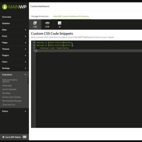 MainWP Custom Dashboard Extension